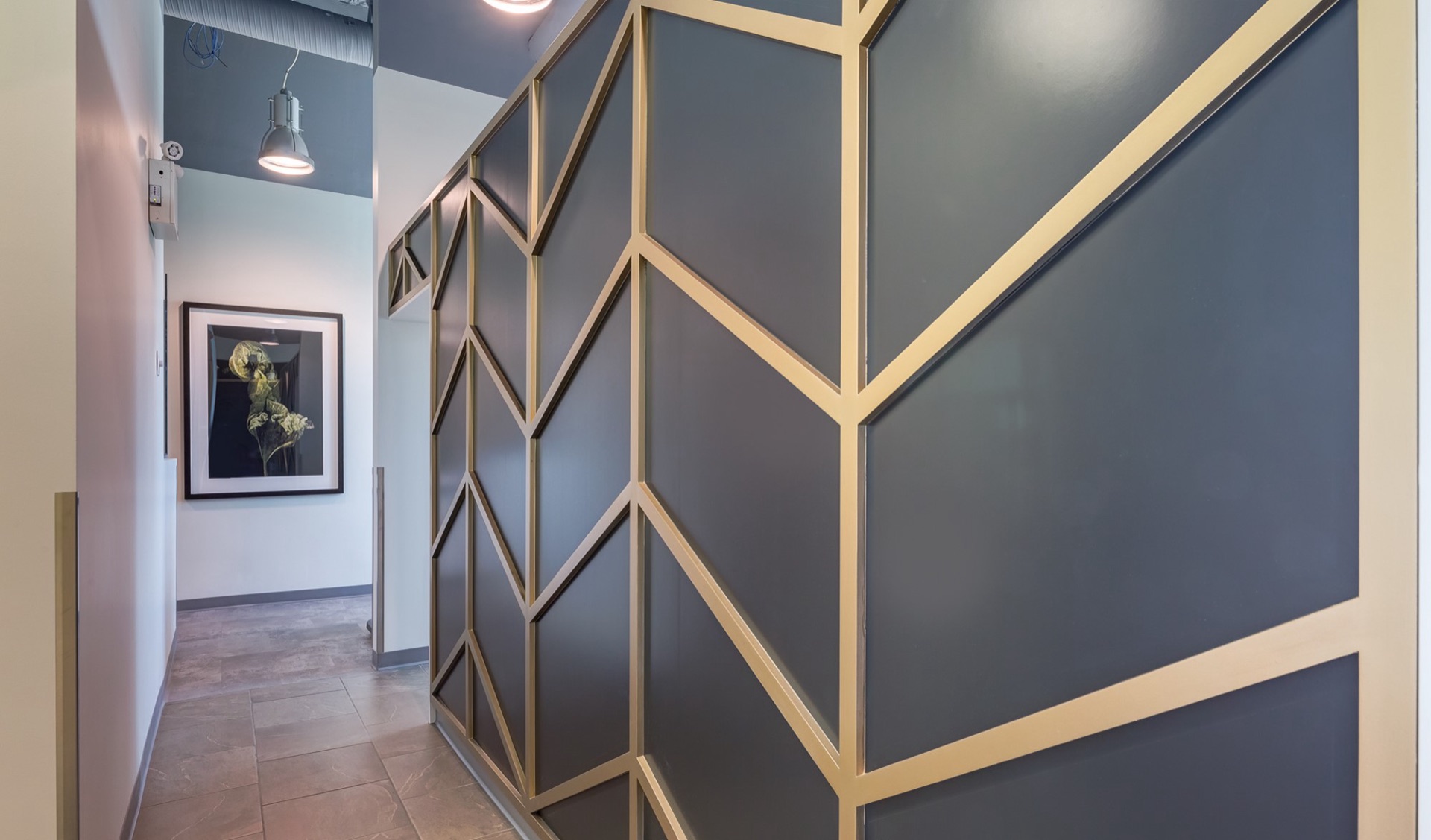 Commercial wall feature millwork